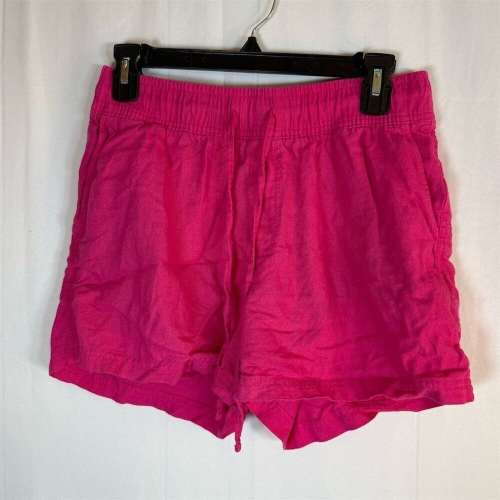GAP Womens Shorts Size S Hot Pink Pull On Drawstring Side Pockets Casual